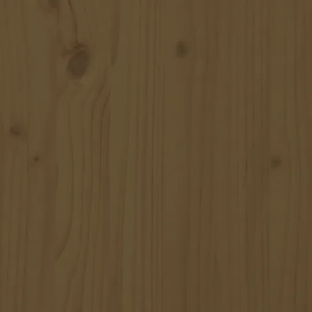 vidaXL Aparador de madera maciza de pino marrón miel 100x35x74,5 cm
