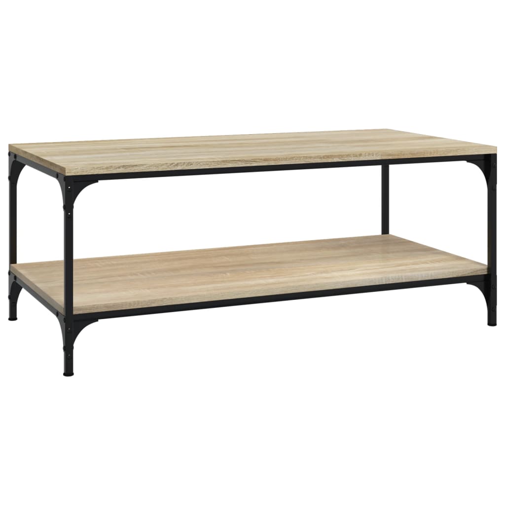 vidaXL Mesa de centro madera contrachapada roble Sonoma 80x50x40 cm