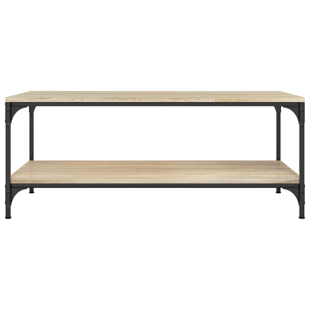 vidaXL Mesa de centro madera contrachapada roble Sonoma 80x50x40 cm