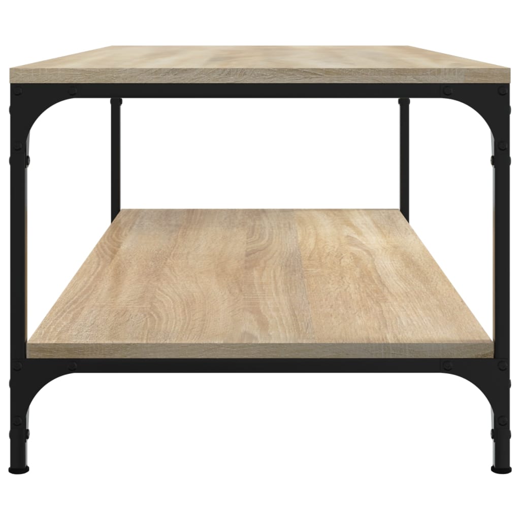 vidaXL Mesa de centro madera contrachapada roble Sonoma 80x50x40 cm