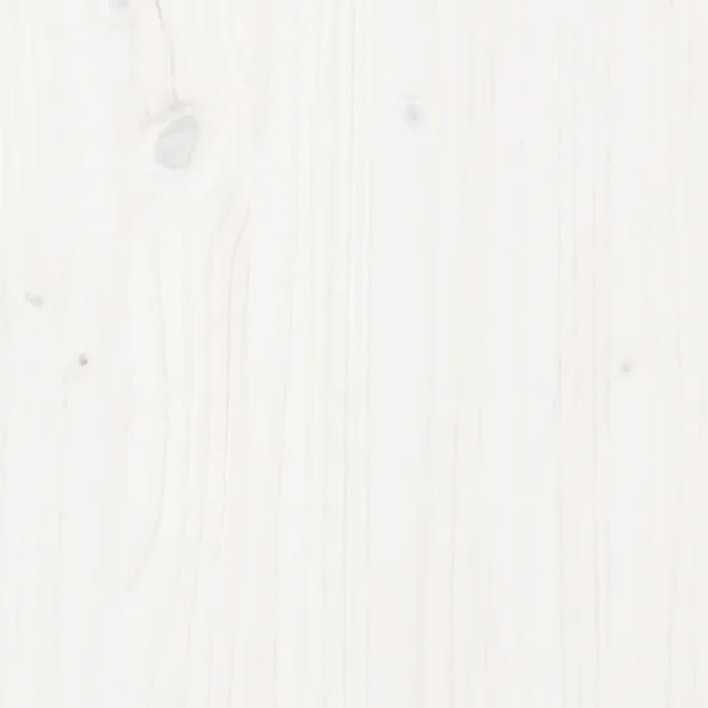 vidaXL Banco zapatero madera maciza de pino blanco 100x34x45 cm