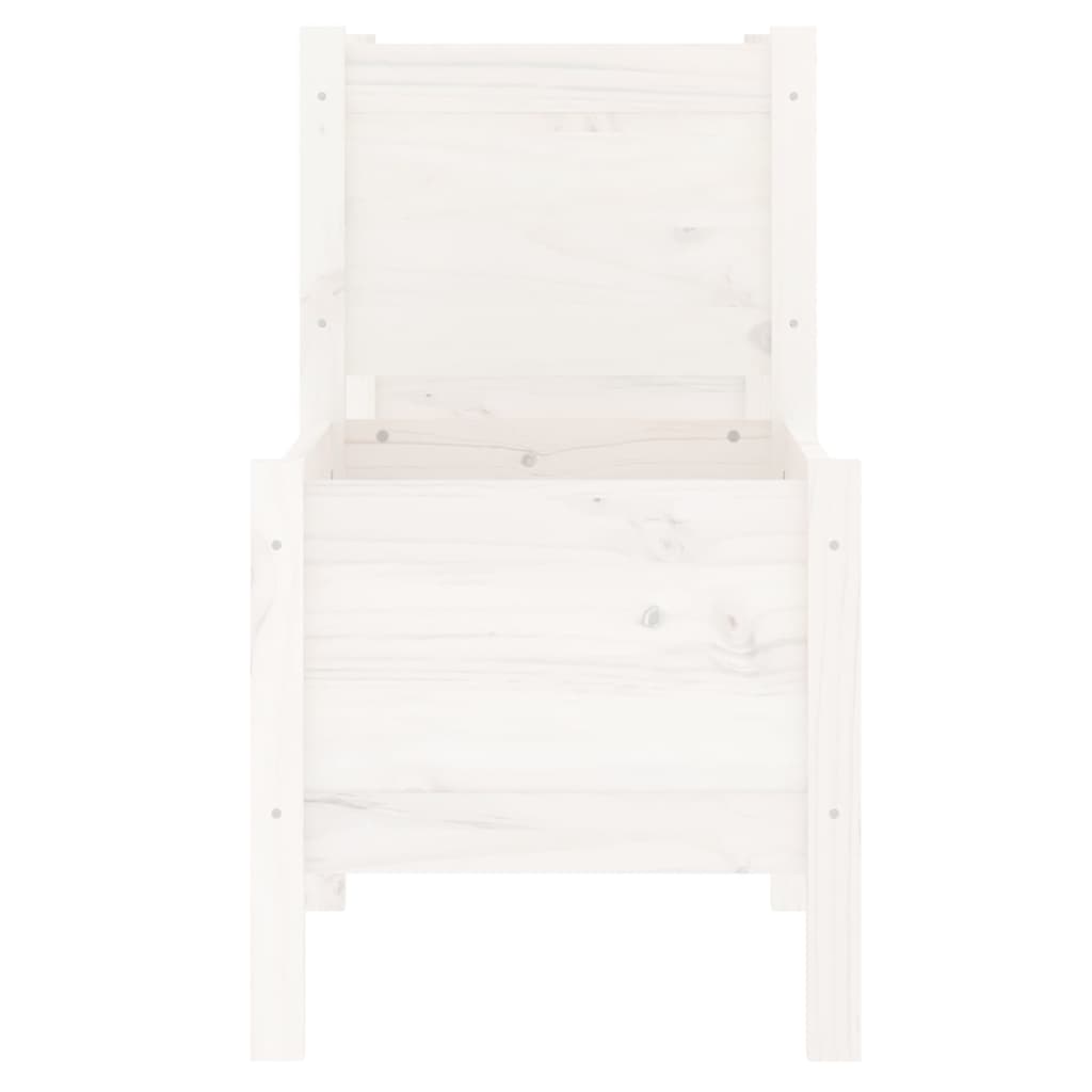 vidaXL Jardinera madera maciza de pino blanco 245,5x44x75 cm