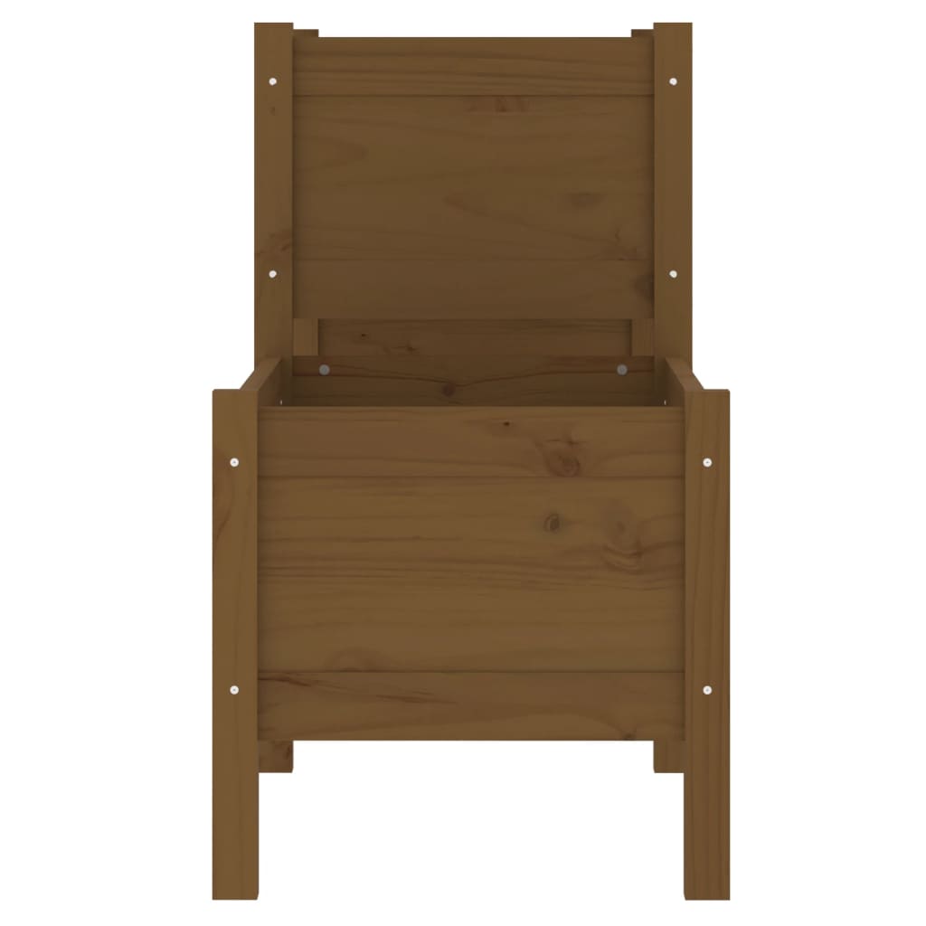 vidaXL Jardinera madera maciza de pino marrón miel 245,5x44x75 cm