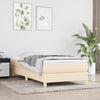 vidaXL Estructura de cama de tela color crema 90x190 cm