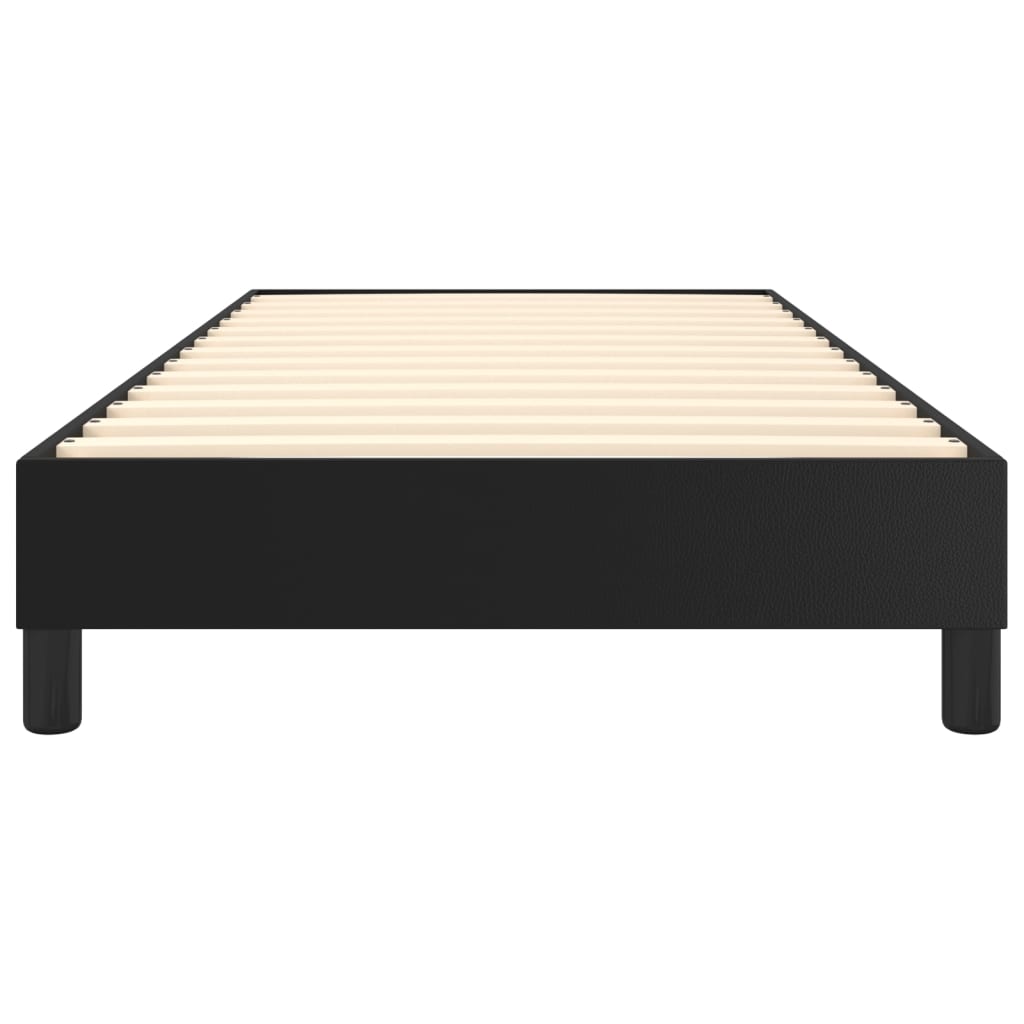 vidaXL Estructura de cama box spring cuero sintético negro 90x190 cm