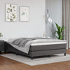 vidaXL Estructura de cama box spring cuero sintético gris 140x190 cm