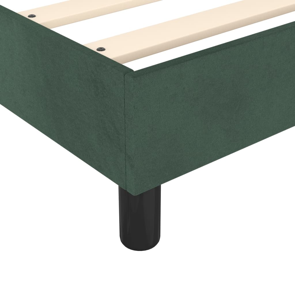 vidaXL Estructura de cama box spring terciopelo verde oscuro 80x200 cm