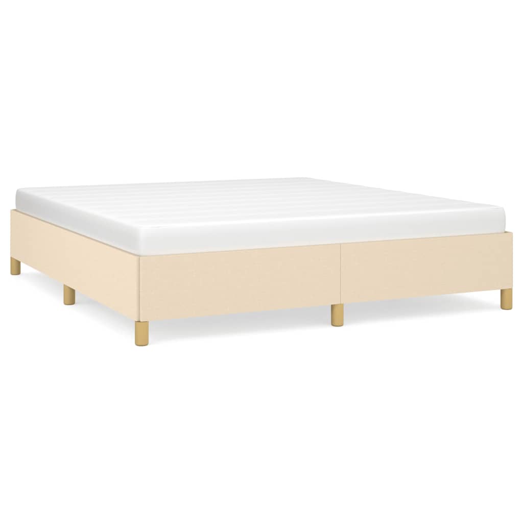 vidaXL Estructura de cama de tela color crema 160x200 cm