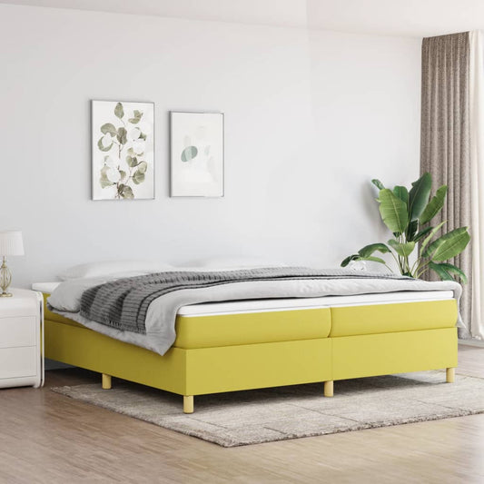 vidaXL Estructura de cama de tela verde 200x200 cm