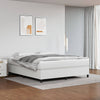 vidaXL Estructura de cama box spring cuero sintético blanco 180x200 cm
