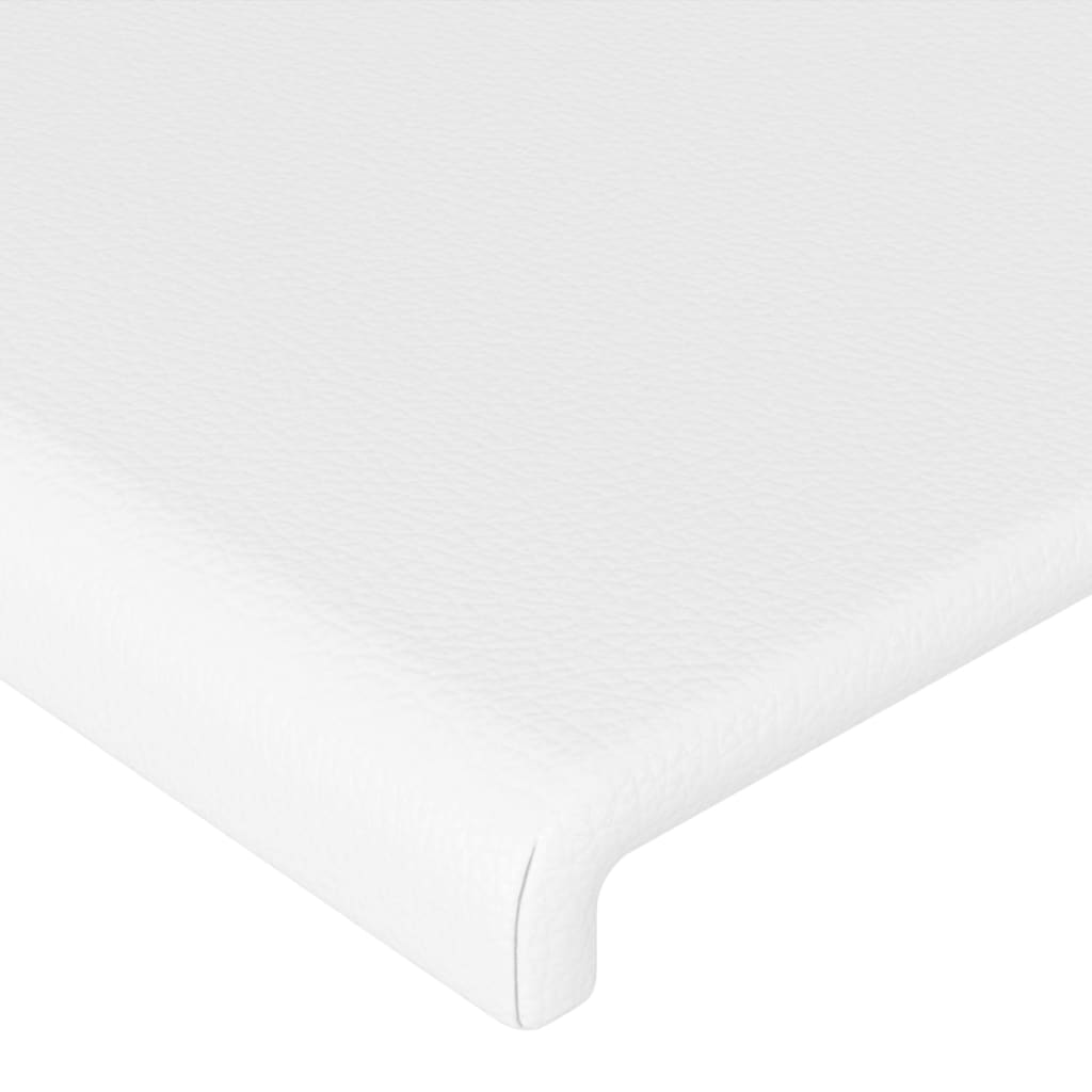 vidaXL Cabecero con LED cuero sintético blanco 100x5x78/88 cm