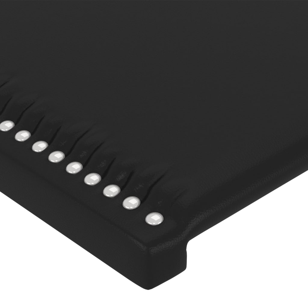 vidaXL Cabecero con luces LED cuero sintético negro 100x5x118/128 cm