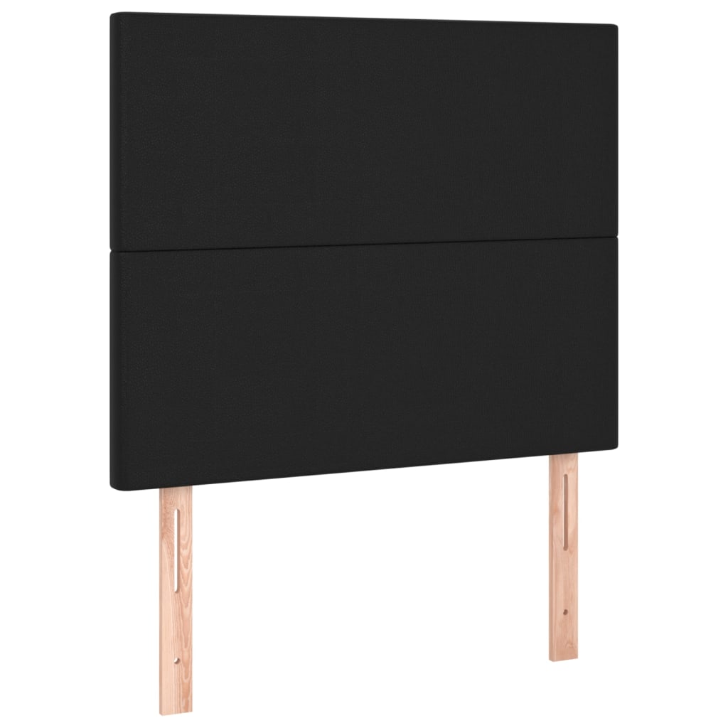 vidaXL Cama box spring con colchón cuero sintético negro 100x200 cm