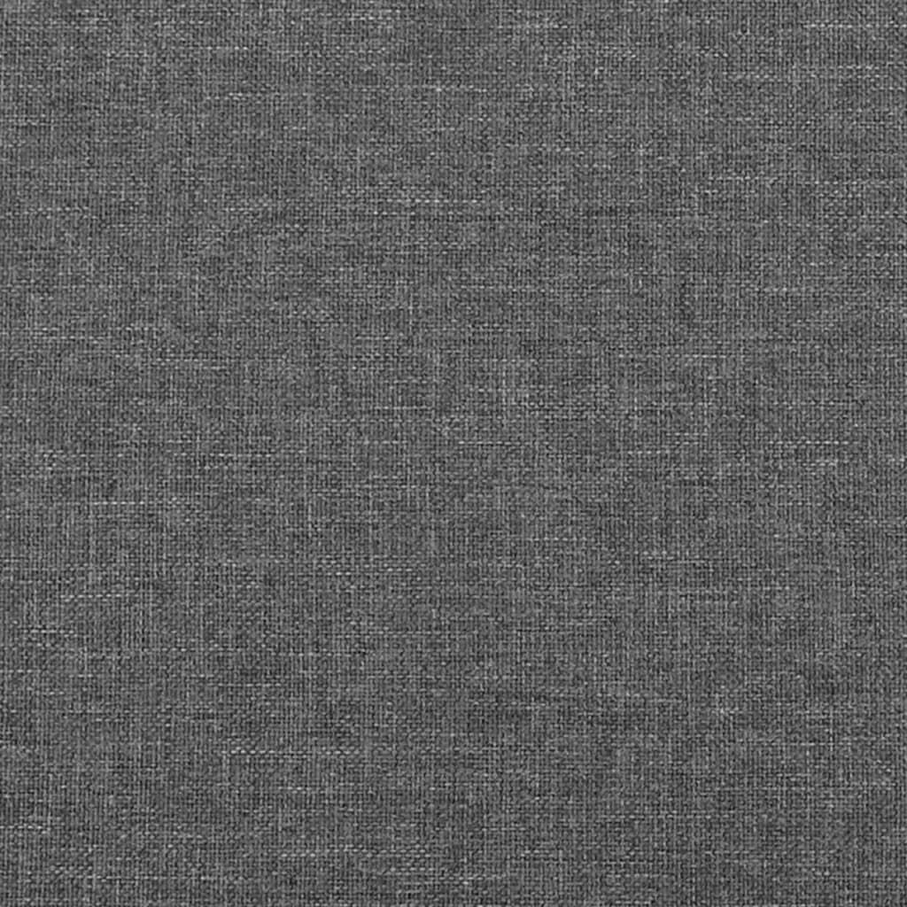 vidaXL Estructura de cama con cabecero de tela gris oscuro 120x200 cm