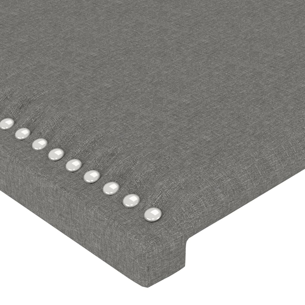 vidaXL Estructura de cama con cabecero de tela gris oscuro 140x200 cm