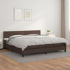 vidaXL Cama box spring con colchón cuero sintético marrón 200x200 cm