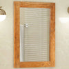 vidaXL Espejo de baño madera maciza de acacia y vidrio 50x70x2,5 cm