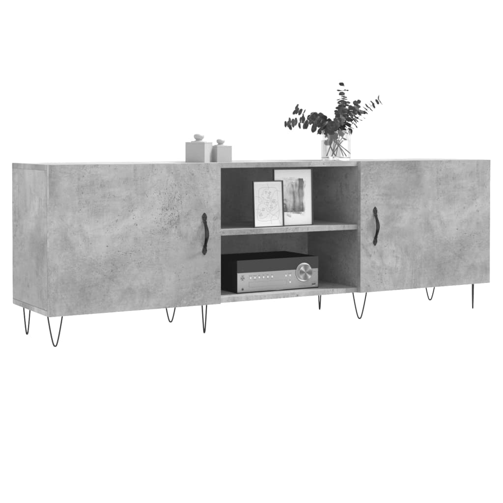 vidaXL Mueble de TV madera de ingeniería gris hormigón 150x30x50 cm