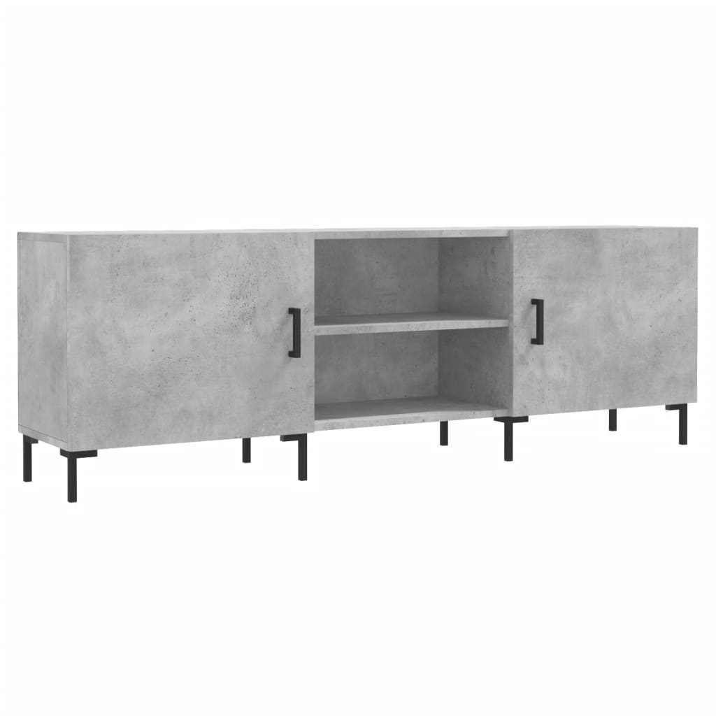 vidaXL Mueble de TV madera de ingeniería gris hormigón 150x30x50 cm