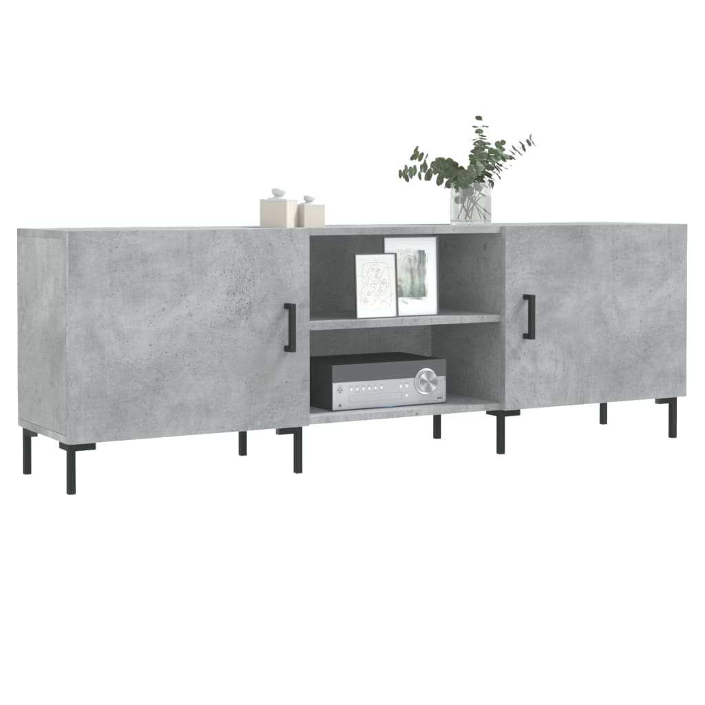 vidaXL Mueble de TV madera de ingeniería gris hormigón 150x30x50 cm