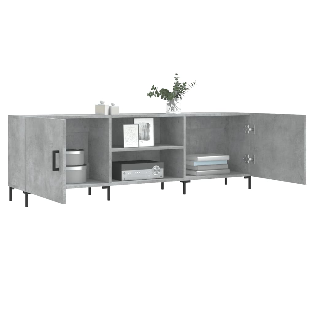 vidaXL Mueble de TV madera de ingeniería gris hormigón 150x30x50 cm