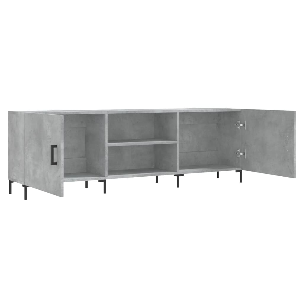 vidaXL Mueble de TV madera de ingeniería gris hormigón 150x30x50 cm