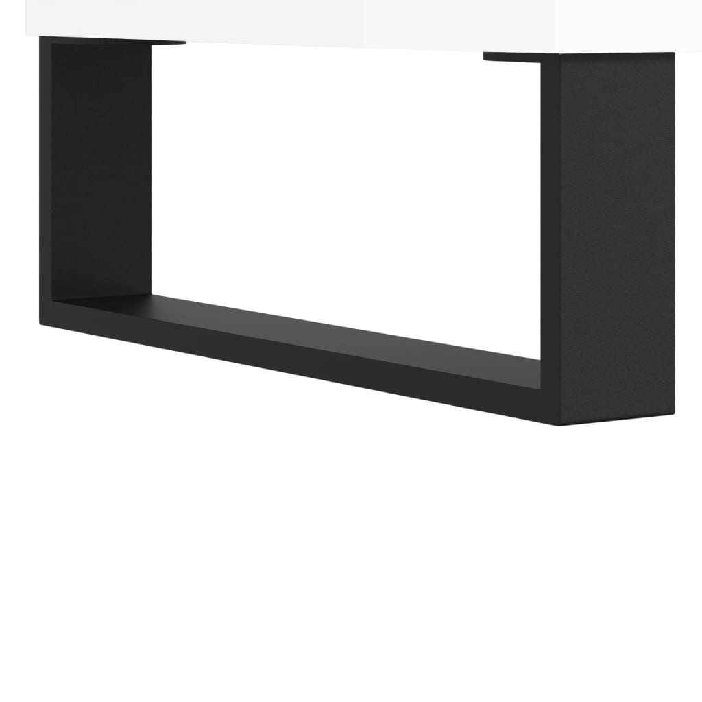 vidaXL Mueble de TV madera de ingeniería blanco brillante 150x30x50 cm