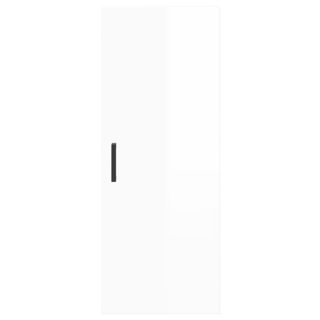 vidaXL Armario de pared blanco brillante 34,5x34x90 cm