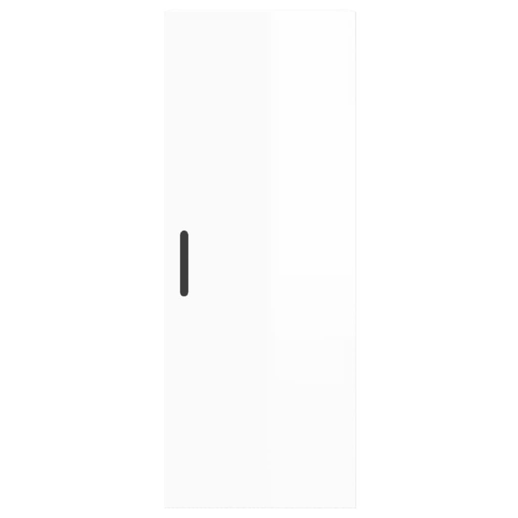 vidaXL Armario de pared blanco brillante 34,5x34x90 cm