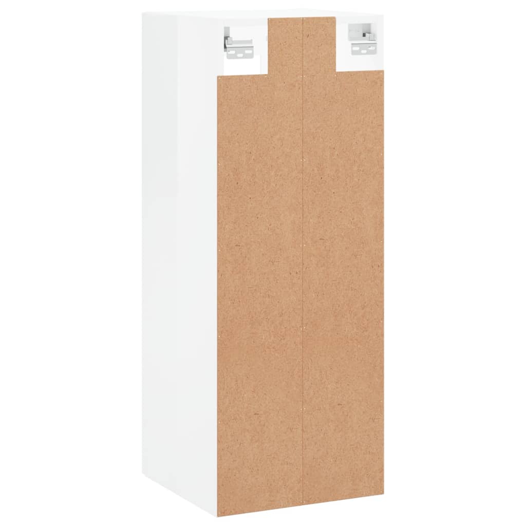 vidaXL Armario de pared blanco brillante 34,5x34x90 cm