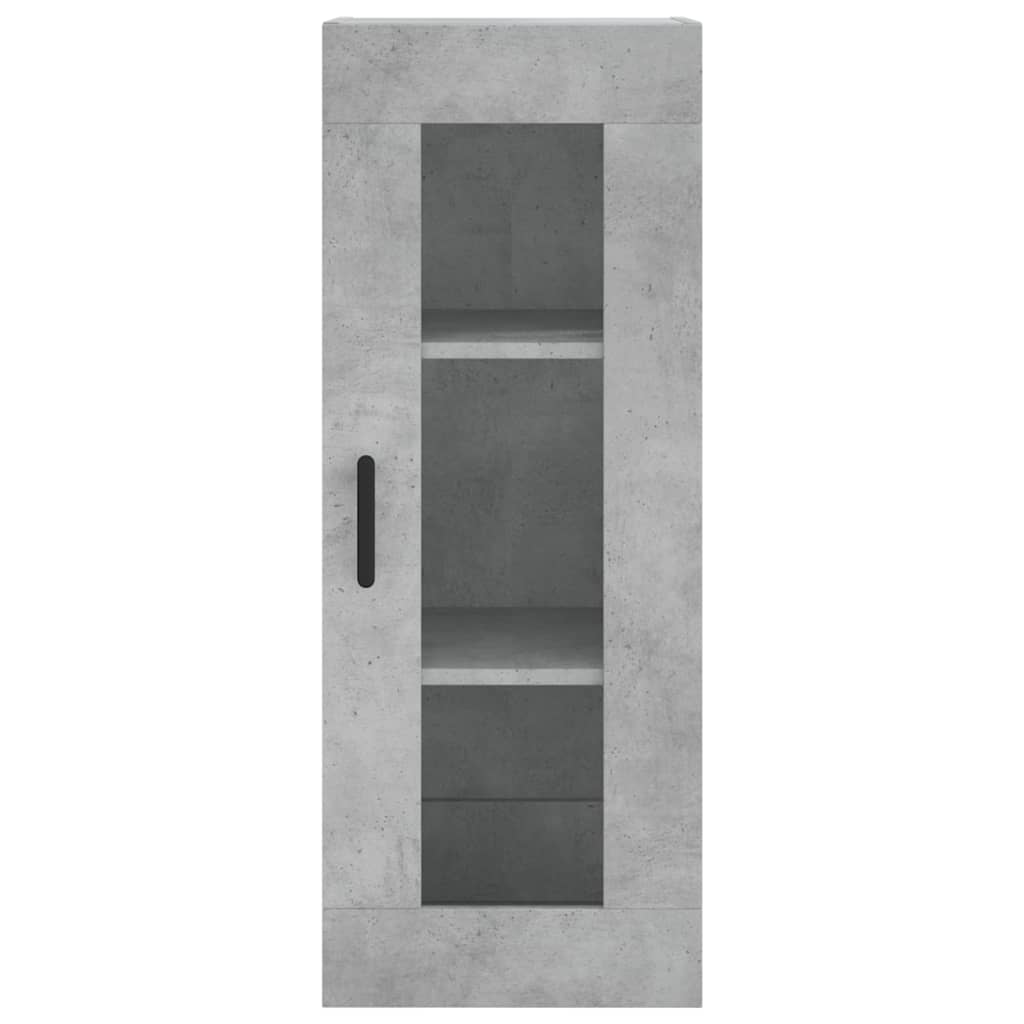 vidaXL Armario de pared gris hormigón 34,5x34x90 cm