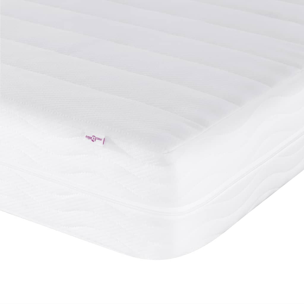 vidaXL Sofá cama con colchón tela gris claro 90x200 cm