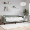 vidaXL Sofá cama con colchón terciopelo gris claro 90x200 cm