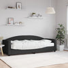 vidaXL Sofá cama con colchón tela negro 80x200 cm