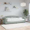 vidaXL Sofá cama con colchón terciopelo gris claro 90x200 cm