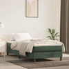 vidaXL Cama box spring con colchón terciopelo verde oscuro 90x200 cm