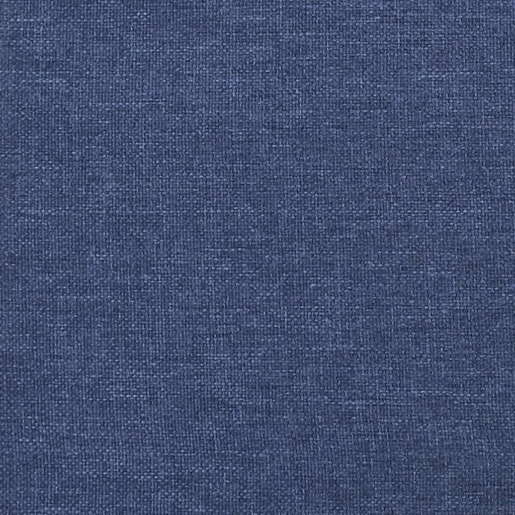 vidaXL Cama box spring con colchón tela azul 140x200 cm