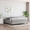vidaXL Cama box spring con colchón tela gris claro 160x200 cm