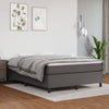 vidaXL Cama box spring con colchón cuero sintético gris 140x190 cm