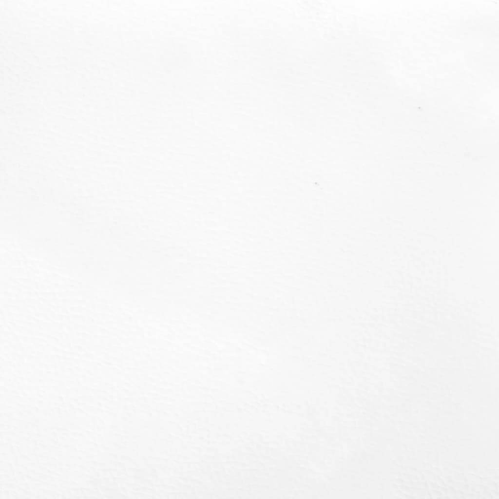 vidaXL Cama box spring con colchón cuero sintético blanco 180x200 cm