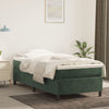 vidaXL Cama box spring con colchón terciopelo verde oscuro 90x200 cm