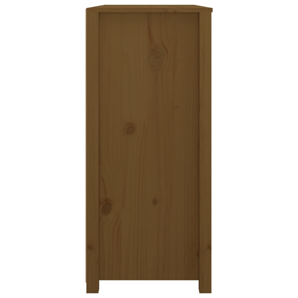 vidaXL Armario auxiliar madera maciza de pino marrón miel 100x40x90 cm