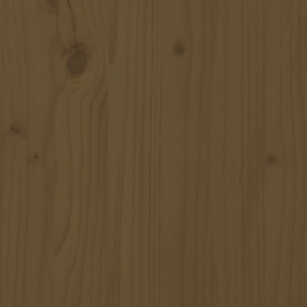 vidaXL Armario auxiliar madera maciza de pino marrón miel 100x40x54 cm
