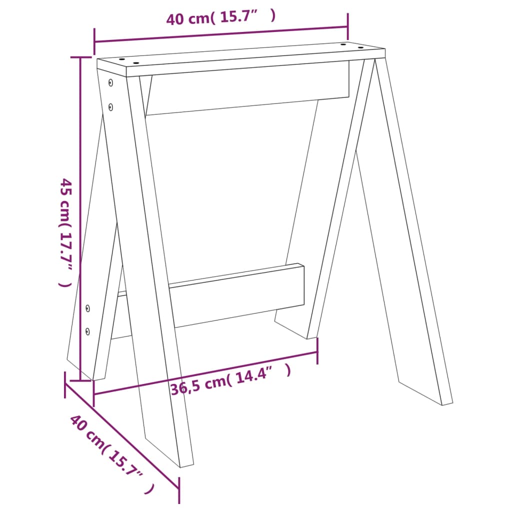 vidaXL Taburetes 2 unidades madera maciza de pino gris 40x40x45 cm