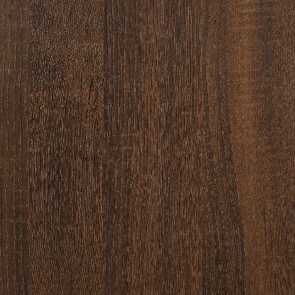 vidaXL Mesa auxiliar madera contrachapada roble marrón 50x46x50 cm