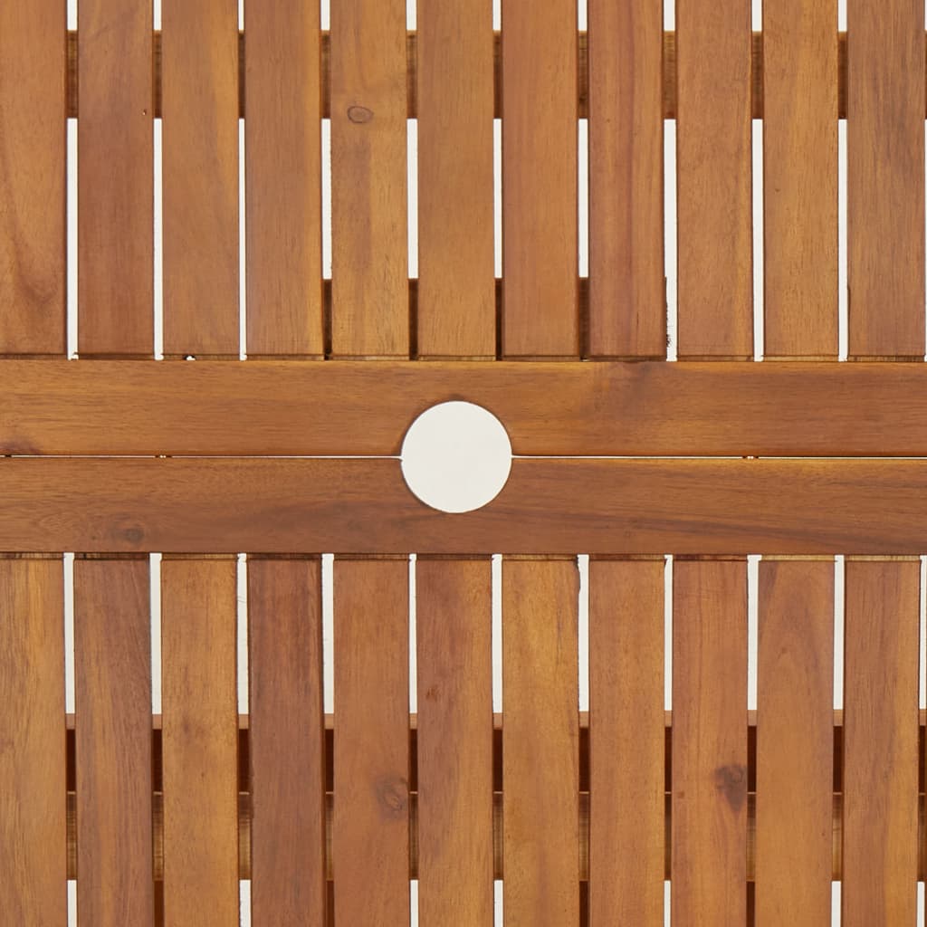 vidaXL Mesa de jardín plegable madera maciza de acacia 90x75 cm