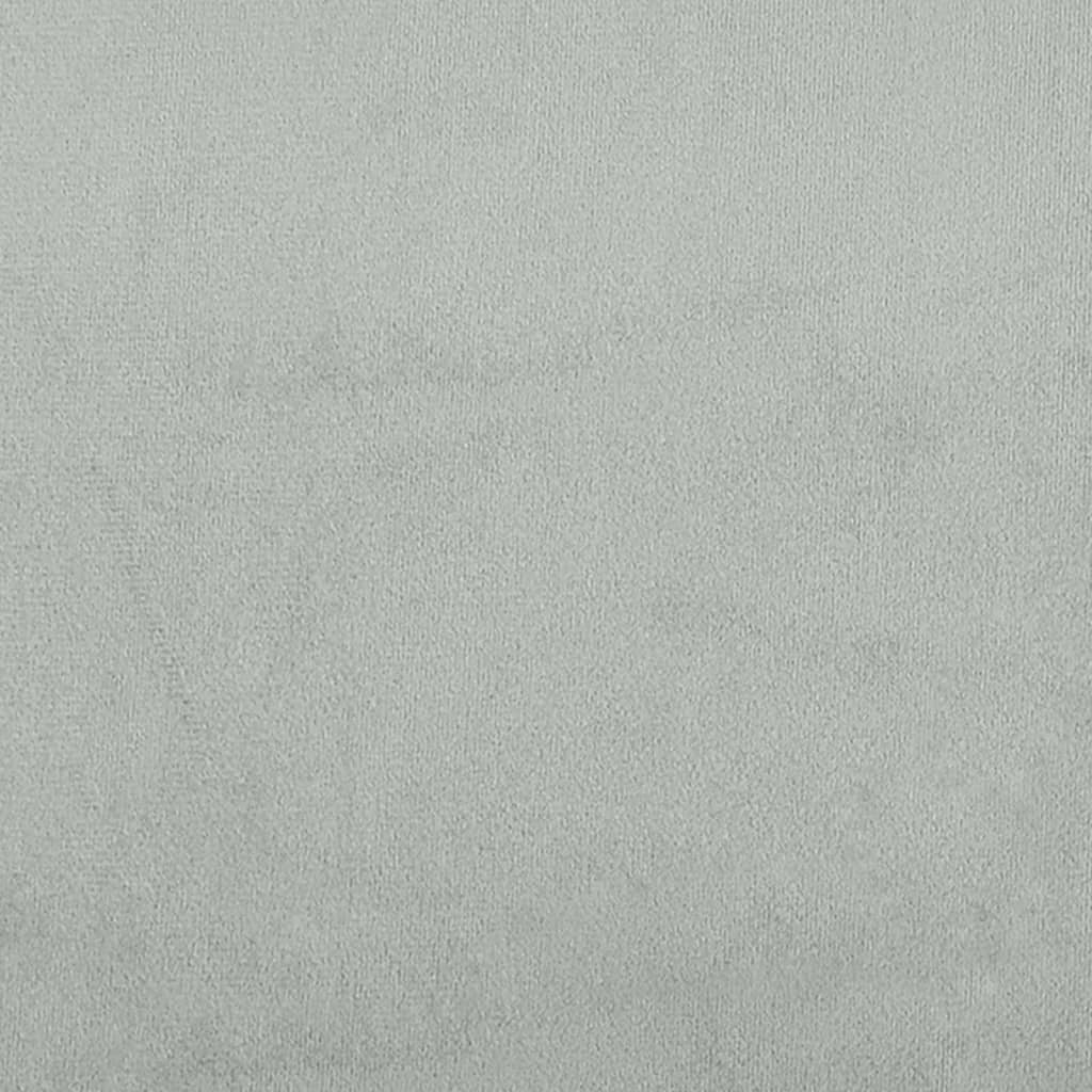 vidaXL Banco de terciopelo gris claro 110x76x80 cm
