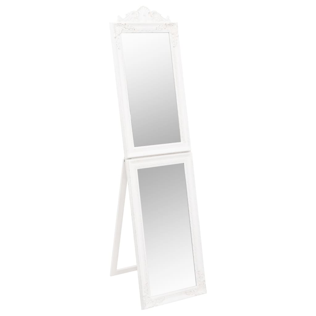 vidaXL Espejo de pie blanco 45x180 cm