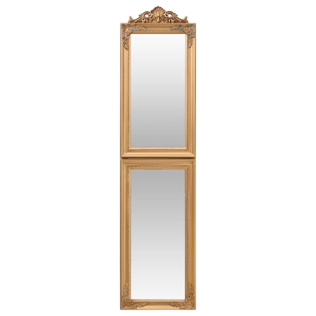 vidaXL Espejo de pie dorado 45x180 cm