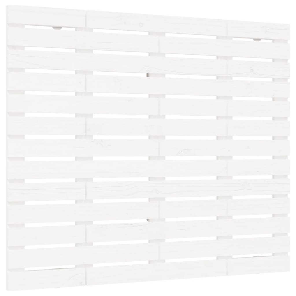 vidaXL Cabecero cama de pared madera maciza pino blanco 126x3x91,5 cm